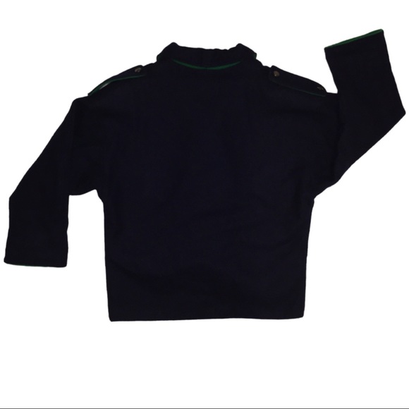 Vintage Unique Navy Blue Wool Peacoat, Utex Nautical Epaulet Double Breasted, XL - Picture 11 of 16